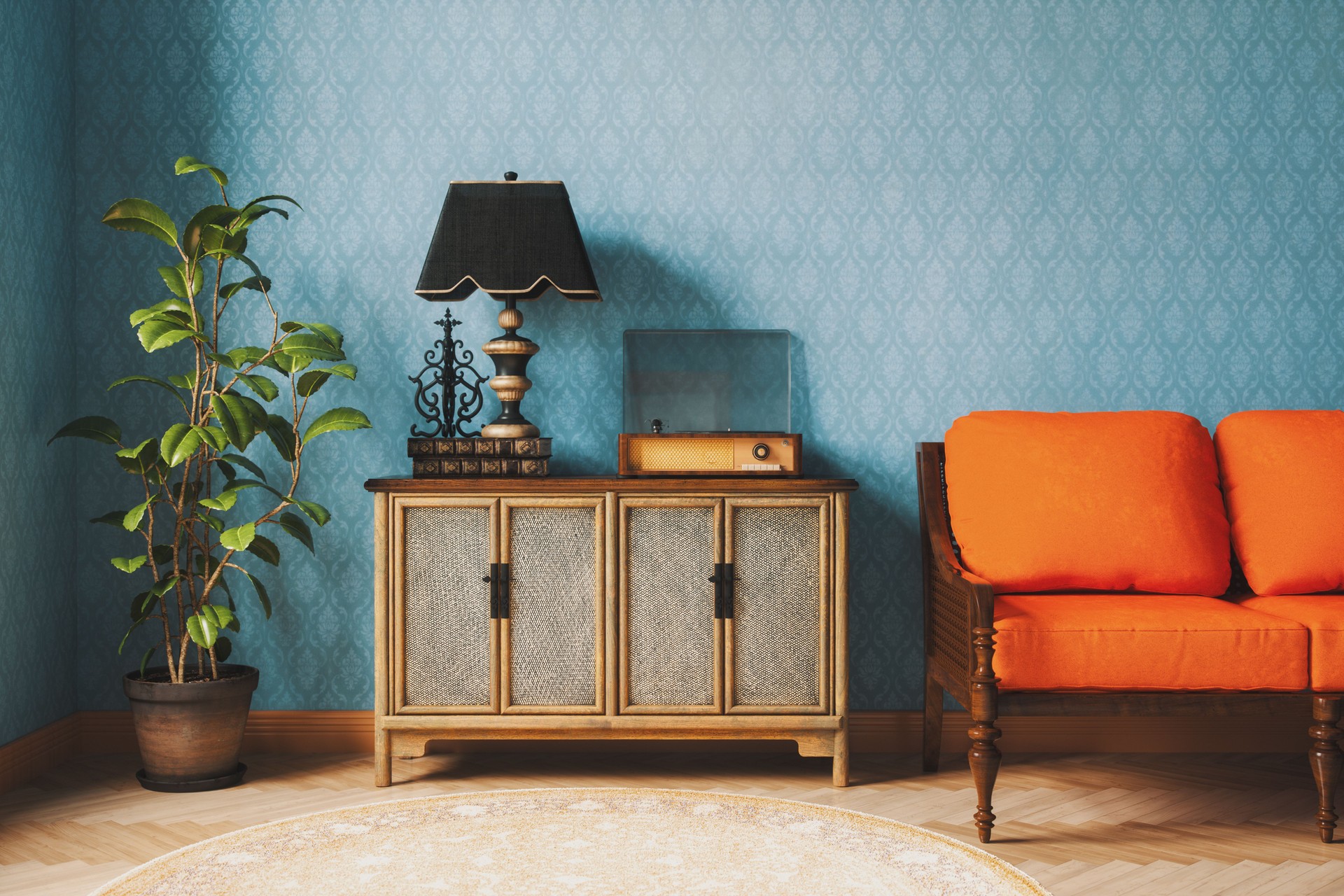 Home Interior With Vintage Furniture