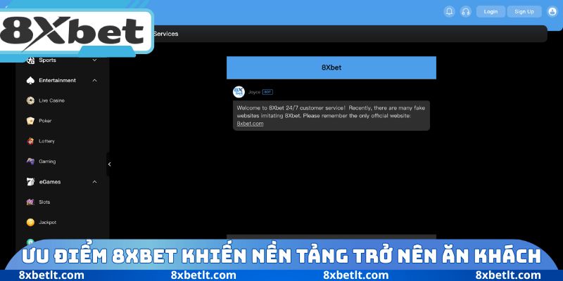 Ưu điểm 8XBET khiến nền tảng trở nên ăn khách